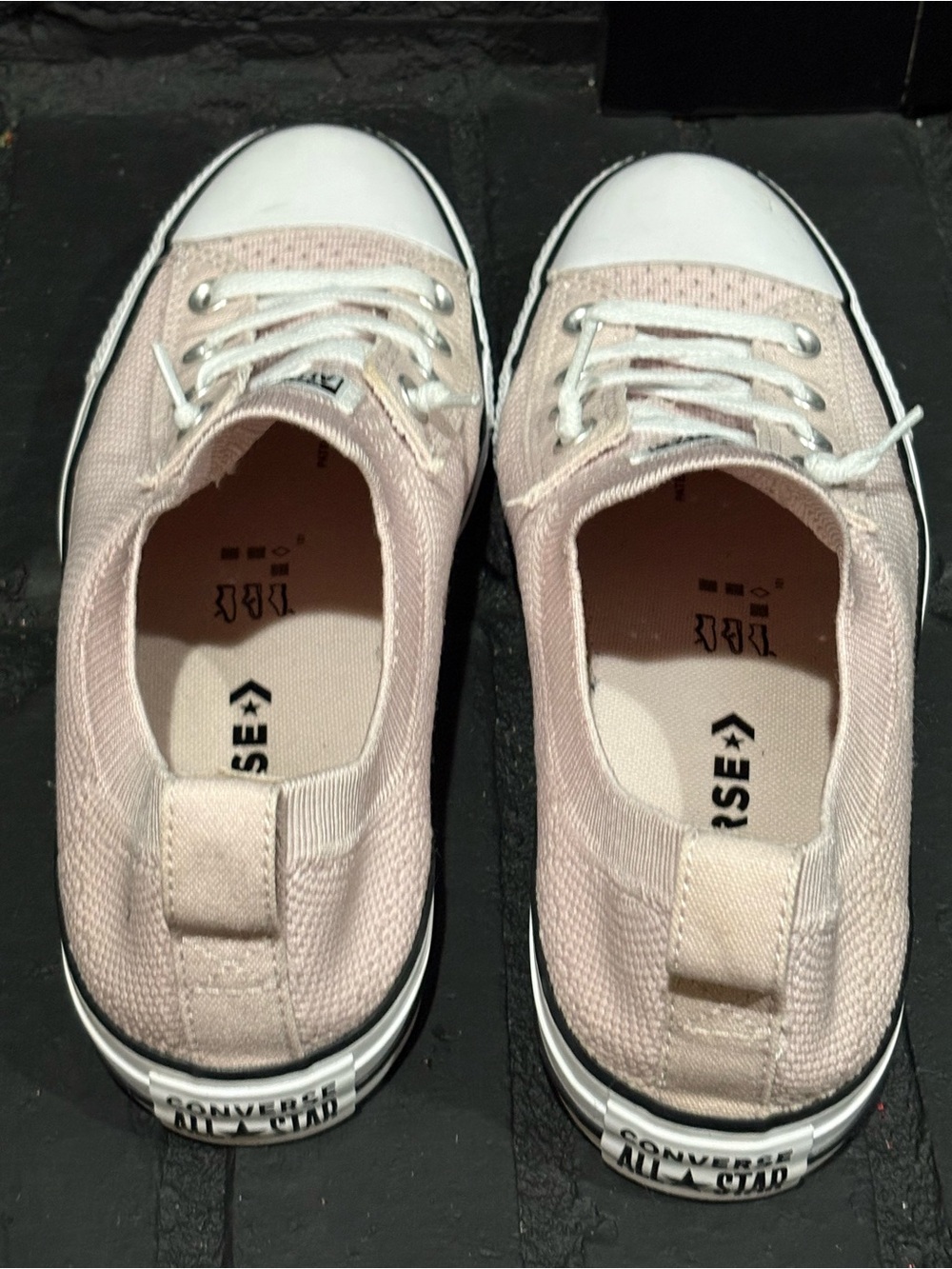 Converse All Star Low-Top Sneakers in Light Pink and White - Picture 5 of 6